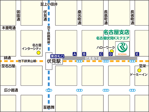 名古屋支店の地図