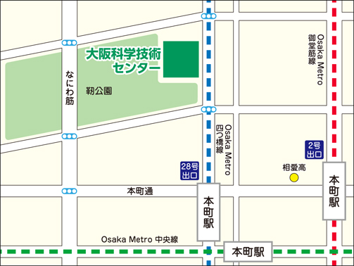 大阪科学技術センターの地図