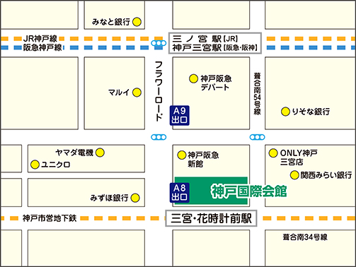 神戸国際会館の地図